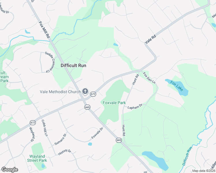 map of restaurants, bars, coffee shops, grocery stores, and more near 11507 Vale Road in Oakton