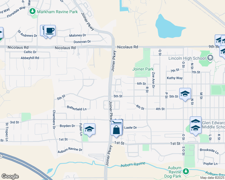map of restaurants, bars, coffee shops, grocery stores, and more near 488 Navigator Drive in Lincoln