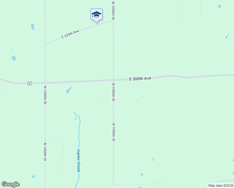 map of restaurants, bars, coffee shops, grocery stores, and more near 10525 East 300th Avenue in Flat Rock