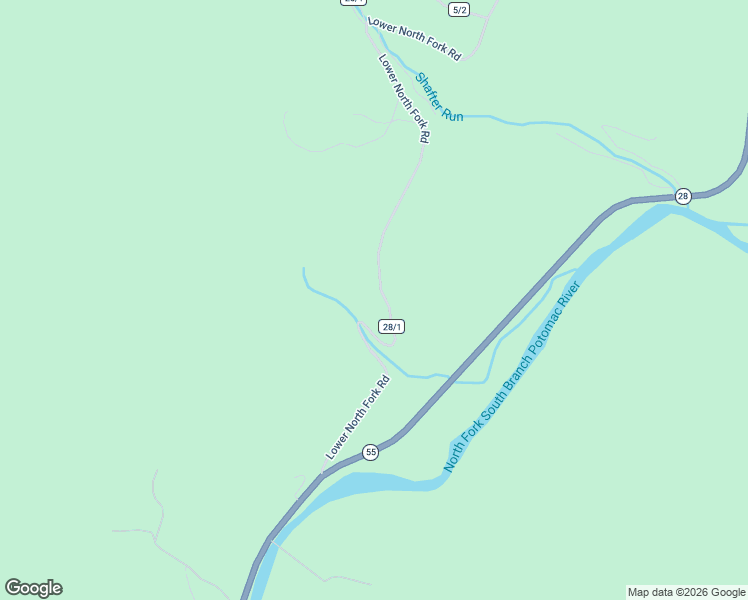 map of restaurants, bars, coffee shops, grocery stores, and more near Lower North Fork Road in Seneca Rocks