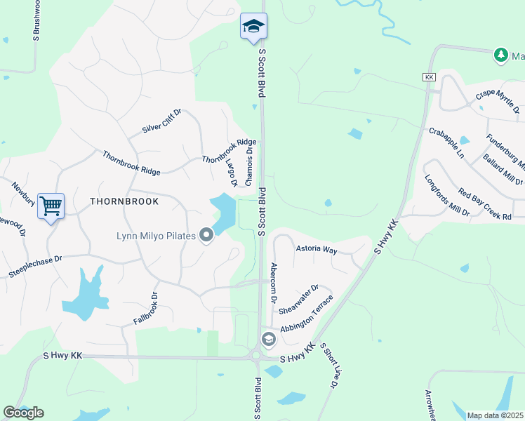 map of restaurants, bars, coffee shops, grocery stores, and more near 5404 S Scotts Blvd in Columbia