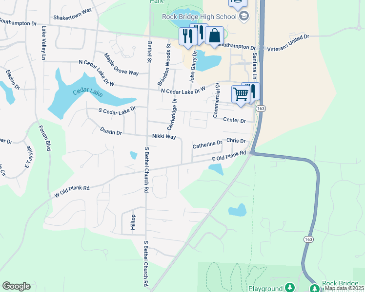 map of restaurants, bars, coffee shops, grocery stores, and more near 5143-5145 Tony in Columbia