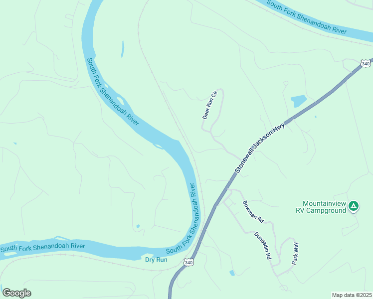 map of restaurants, bars, coffee shops, grocery stores, and more near 542 Deer Run Circle in Front Royal