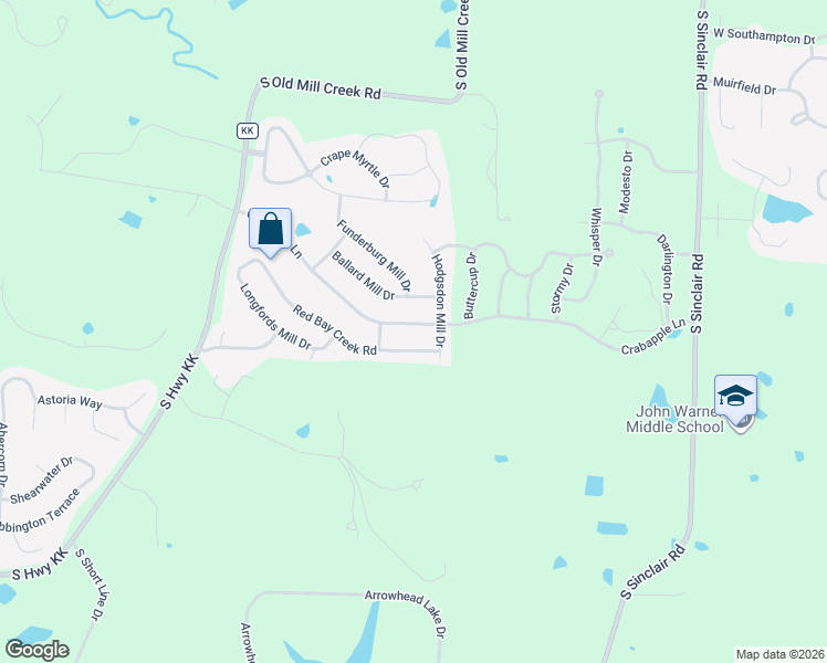 map of restaurants, bars, coffee shops, grocery stores, and more near 3003 Crabapple Lane in Columbia