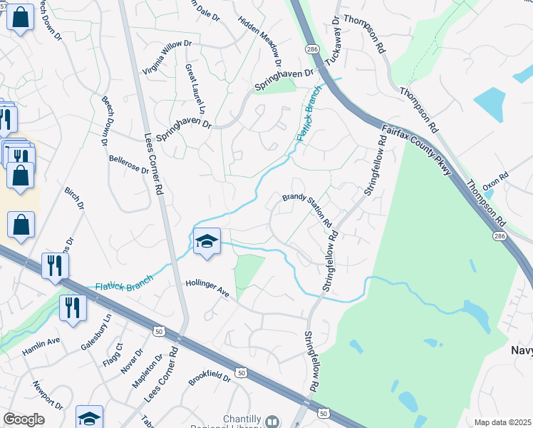map of restaurants, bars, coffee shops, grocery stores, and more near 3762 Farmland Dr in Fairfax