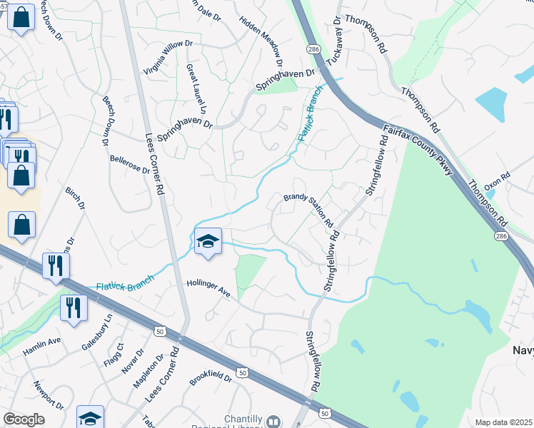 map of restaurants, bars, coffee shops, grocery stores, and more near 3762 Farmland Dr in Fairfax