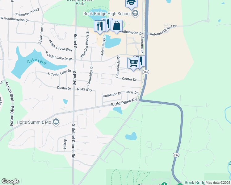 map of restaurants, bars, coffee shops, grocery stores, and more near 333-335 Catherine Drive in Columbia