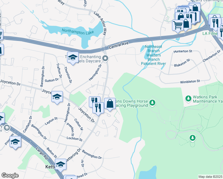map of restaurants, bars, coffee shops, grocery stores, and more near 237 Red Jade Drive in Kettering