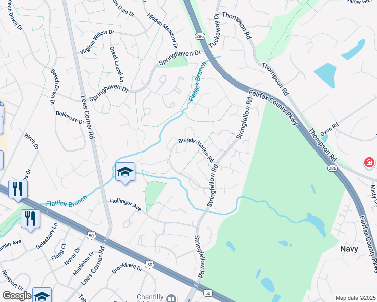 map of restaurants, bars, coffee shops, grocery stores, and more near 13317 Burkitts Road in Fairfax