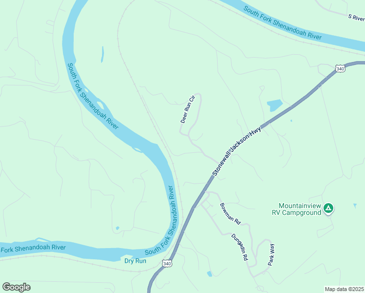 map of restaurants, bars, coffee shops, grocery stores, and more near 542 Deer Run Circle in Front Royal