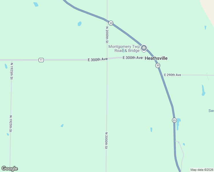 map of restaurants, bars, coffee shops, grocery stores, and more near 2783 North 2000th Street in Flat Rock