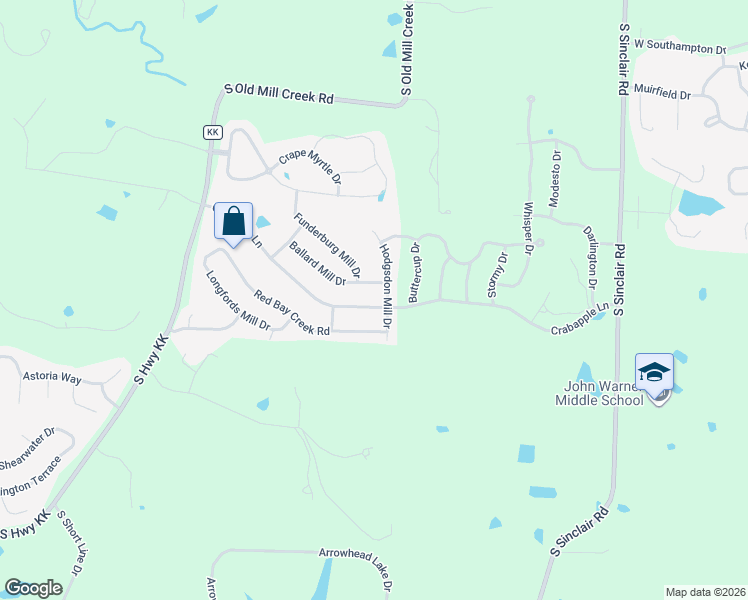 map of restaurants, bars, coffee shops, grocery stores, and more near 3003 Crabapple Lane in Columbia