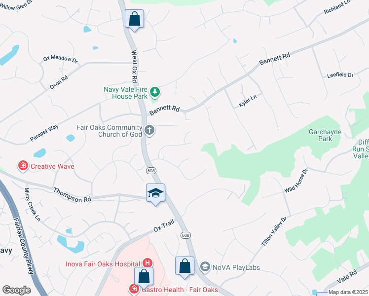 map of restaurants, bars, coffee shops, grocery stores, and more near 3303 Lauren Oaks Court in Herndon
