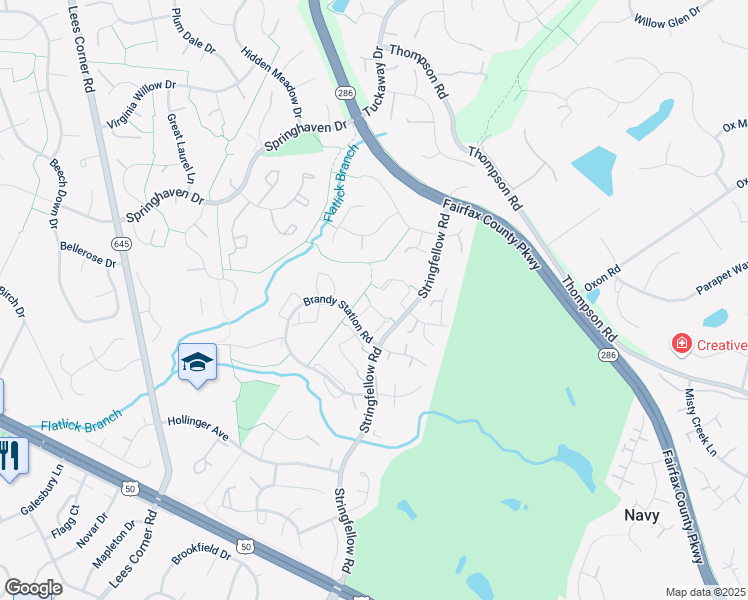 map of restaurants, bars, coffee shops, grocery stores, and more near 3729 Keefer Court in Fairfax