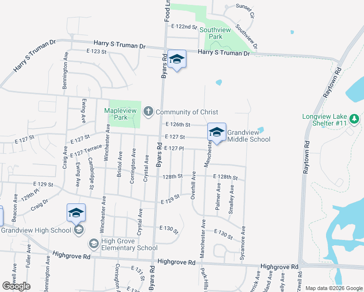 map of restaurants, bars, coffee shops, grocery stores, and more near 12717 Richmond Avenue in Grandview