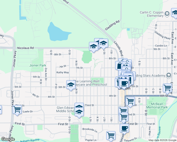 map of restaurants, bars, coffee shops, grocery stores, and more near 666 L Street in Lincoln