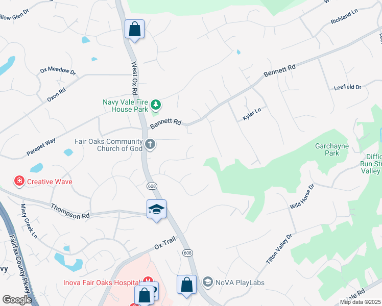 map of restaurants, bars, coffee shops, grocery stores, and more near 3302 Lauren Oaks Court in Herndon