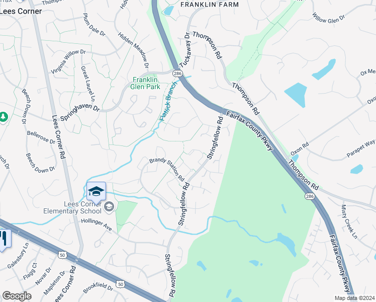 map of restaurants, bars, coffee shops, grocery stores, and more near 13242 Custom House Court in Fairfax