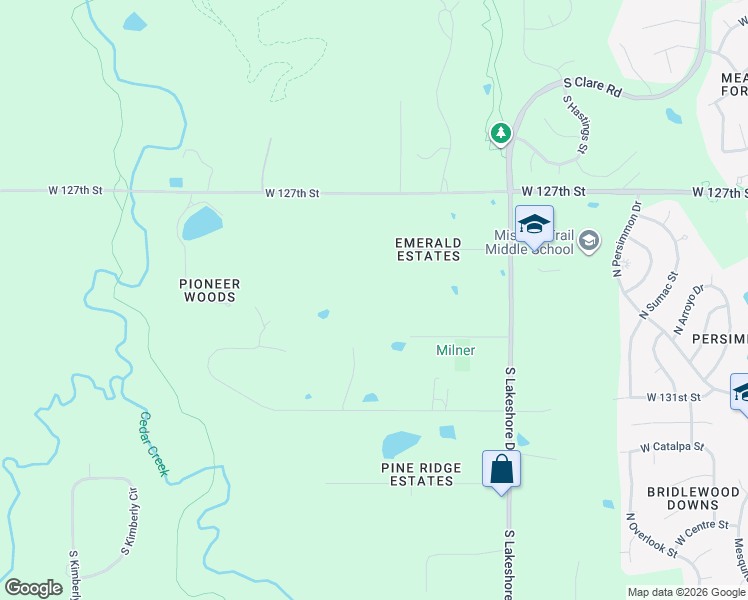 map of restaurants, bars, coffee shops, grocery stores, and more near 25110 West 129th Terrace in Olathe