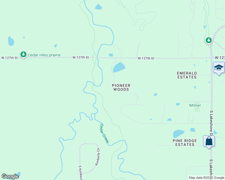map of restaurants, bars, coffee shops, grocery stores, and more near 25715 West 127th Street in Olathe