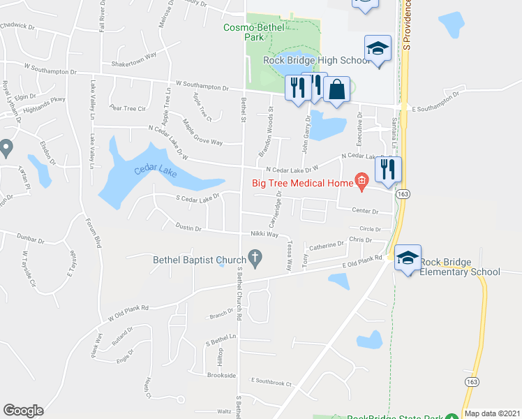 map of restaurants, bars, coffee shops, grocery stores, and more near 310 Dorothy Dean Drive in Columbia