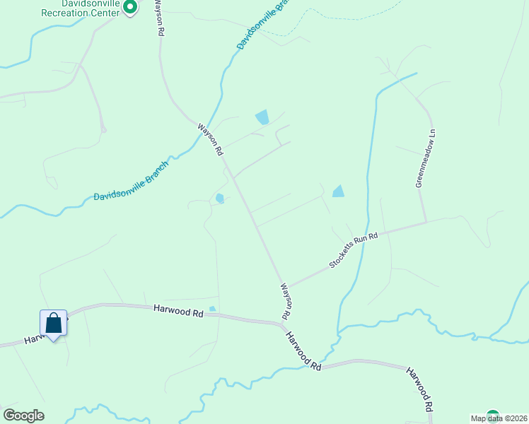 map of restaurants, bars, coffee shops, grocery stores, and more near 4003 Wayson Road in Davidsonville