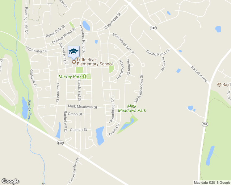 map of restaurants, bars, coffee shops, grocery stores, and more near 43745 Scarlet Square in Chantilly