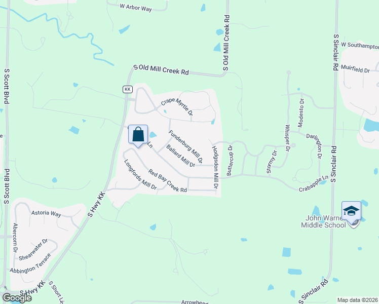 map of restaurants, bars, coffee shops, grocery stores, and more near 3102 Funderburg Mill Drive in Columbia
