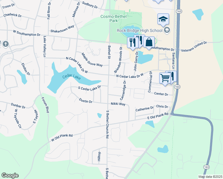 map of restaurants, bars, coffee shops, grocery stores, and more near 310 Dorothy Dean Drive in Columbia