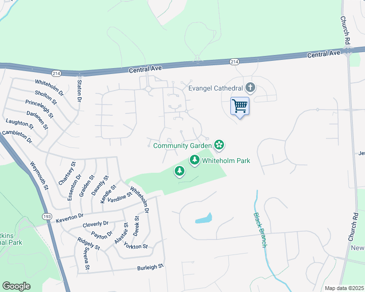 map of restaurants, bars, coffee shops, grocery stores, and more near 13712 New Acadia Lane in Upper Marlboro