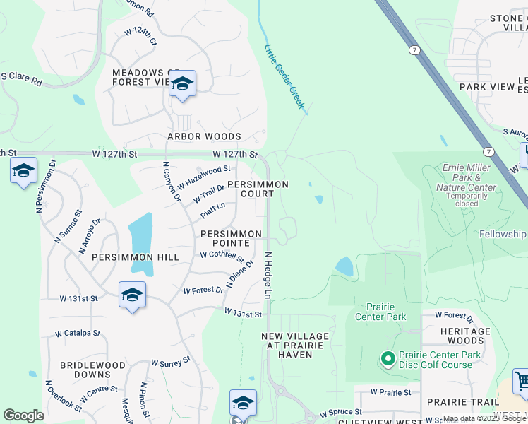 map of restaurants, bars, coffee shops, grocery stores, and more near 948 North Findley Street in Olathe