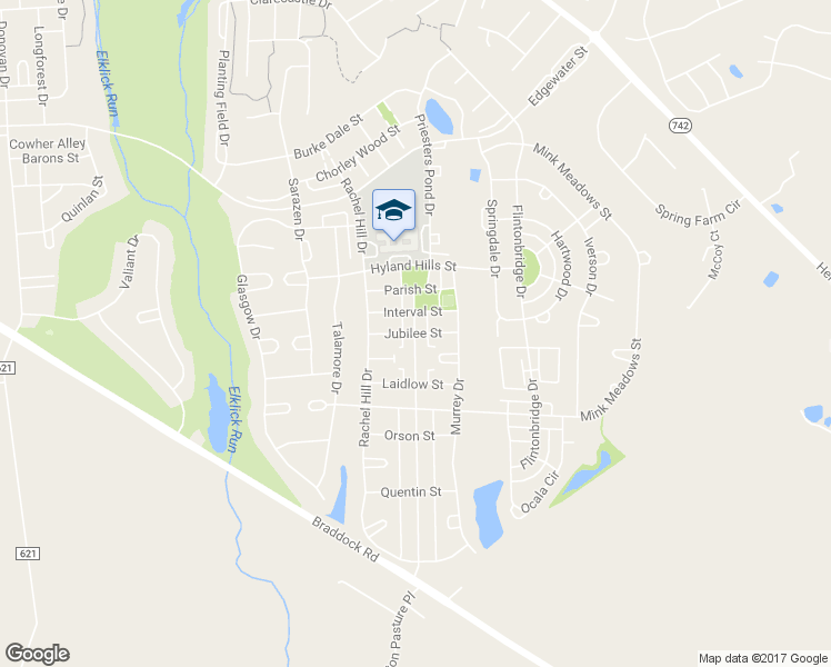 map of restaurants, bars, coffee shops, grocery stores, and more near 26220 Lands End Drive in Chantilly