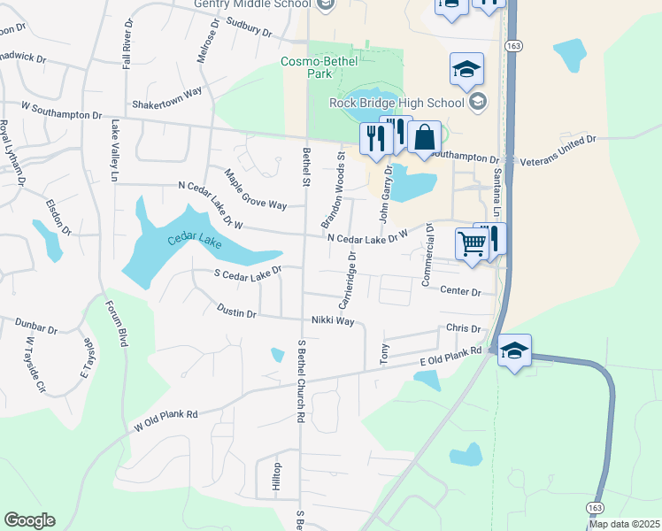 map of restaurants, bars, coffee shops, grocery stores, and more near 310 Dorothy Dean Drive in Columbia