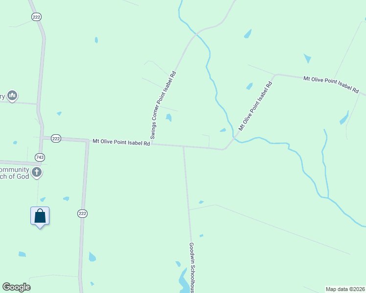 map of restaurants, bars, coffee shops, grocery stores, and more near 2746 Goodwin Schoolhouse Point Isabel Road in Bethel