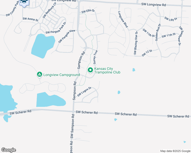 map of restaurants, bars, coffee shops, grocery stores, and more near 1408 Southwest Antiquity Drive in Lee's Summit