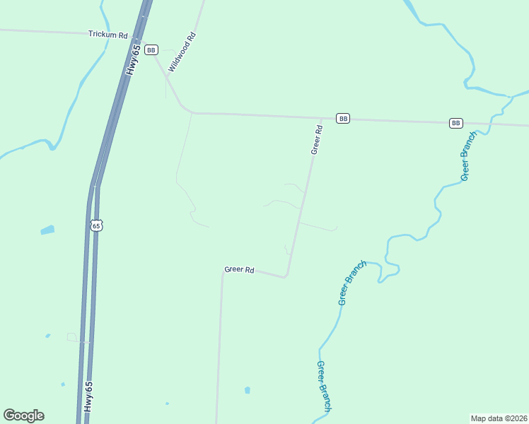 map of restaurants, bars, coffee shops, grocery stores, and more near 12389 Greer Road in Houstonia