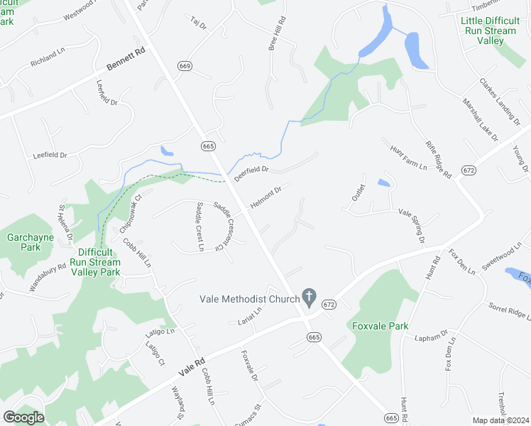 map of restaurants, bars, coffee shops, grocery stores, and more near 3051 Fox Mill Road in Oakton