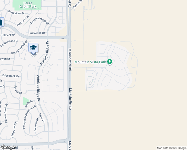 map of restaurants, bars, coffee shops, grocery stores, and more near 4468 Hessite Loop in Colorado Springs