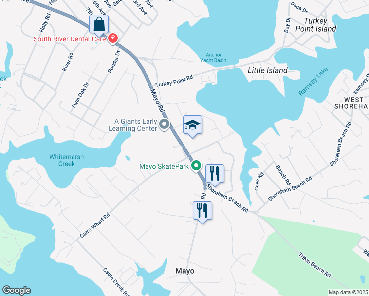 map of restaurants, bars, coffee shops, grocery stores, and more near in Mayo