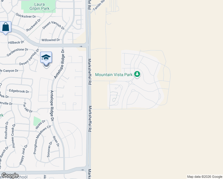 map of restaurants, bars, coffee shops, grocery stores, and more near 4468 Hessite Loop in Colorado Springs