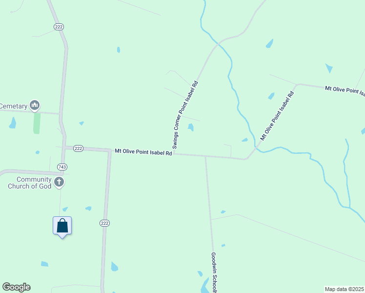 map of restaurants, bars, coffee shops, grocery stores, and more near 2856 Mount Olive Point Isabel Road in Bethel