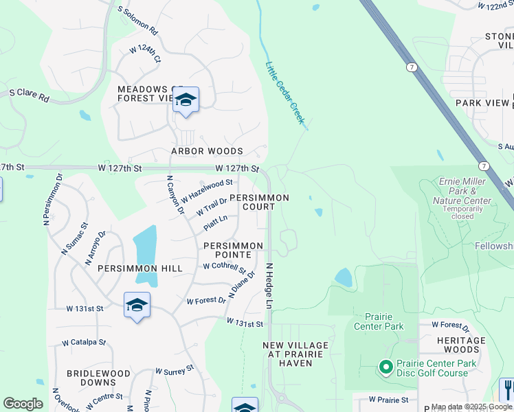 map of restaurants, bars, coffee shops, grocery stores, and more near 1005 North Findley Street in Olathe