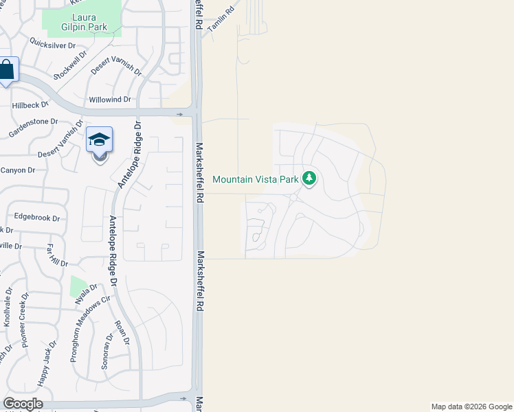 map of restaurants, bars, coffee shops, grocery stores, and more near 4468 Hessite Loop in Colorado Springs