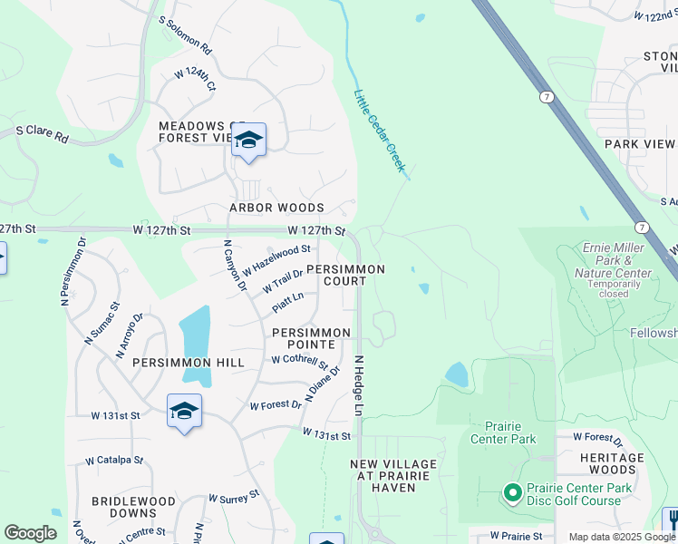 map of restaurants, bars, coffee shops, grocery stores, and more near 1005 North Findley Street in Olathe