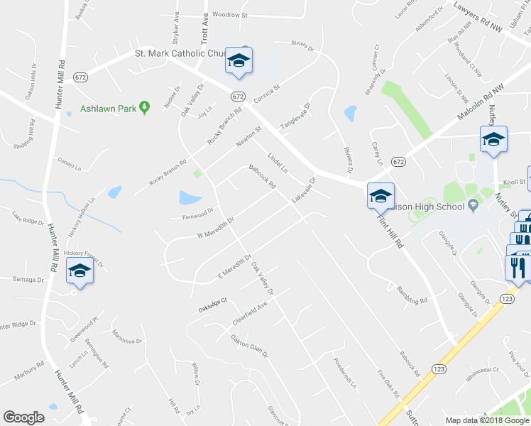 map of restaurants, bars, coffee shops, grocery stores, and more near 2508 Lakevale Drive in Vienna