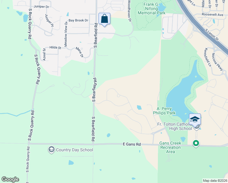 map of restaurants, bars, coffee shops, grocery stores, and more near 2607-2705 Rutherford Drive in Columbia