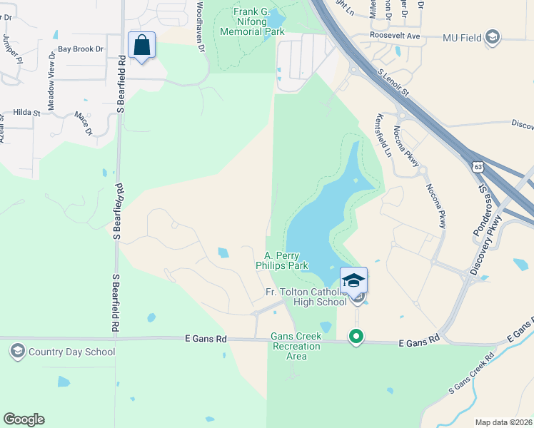map of restaurants, bars, coffee shops, grocery stores, and more near 5050 Bristol Lake Parkway in Columbia
