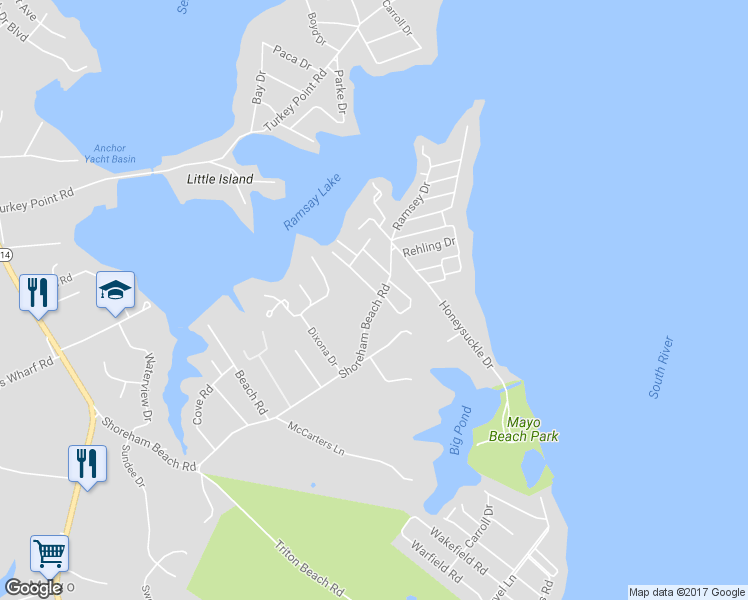 map of restaurants, bars, coffee shops, grocery stores, and more near 1221 Cedar Lane in Edgewater