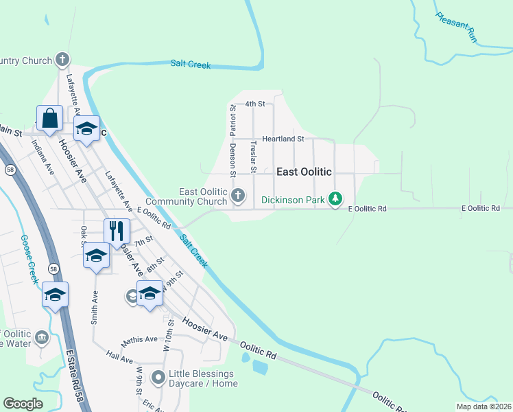 map of restaurants, bars, coffee shops, grocery stores, and more near 65 Treslar Street in Bedford