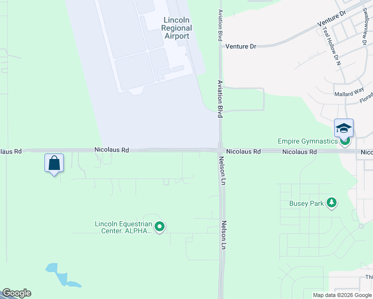 map of restaurants, bars, coffee shops, grocery stores, and more near 3100-3230 Nicolaus Road in Lincoln